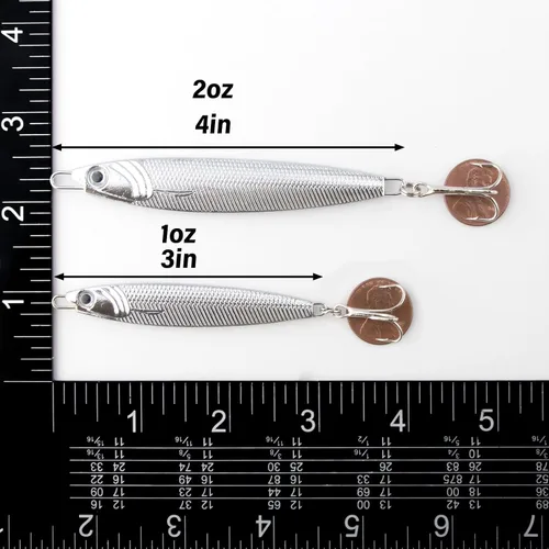 Miniatura 2 de Dr.Fish Anzuelos de Jigging Cuchara de Jigging para Pesca en Agua Salada Señuelos de Casting Cuchara de Metal para Pesca en Surf Señuelos