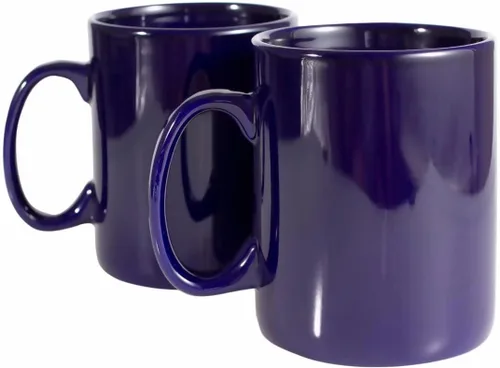 Miniatura 2 de BYCNZB Juego de 2 tazas de café de cerámica súper grandes de 30 onzas (cobalto)