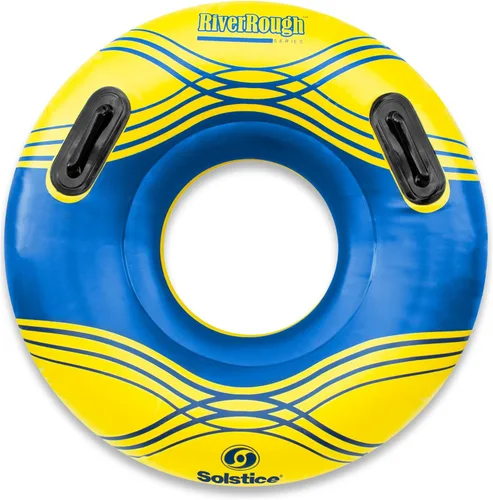SOLSTICE Flotador inflable para río, balsa de río, flotador, tubo de piscina, 1 persona, tamaño de 42 pulgadas, asas de agarre para ríos, lago,
