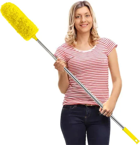 Miniatura 8 de DELUX Plumero de microfibra con 7 plumeros, reutilizables, flexibles, lavables, con poste de extensión extra largo de 100 pulgadas para limpiar