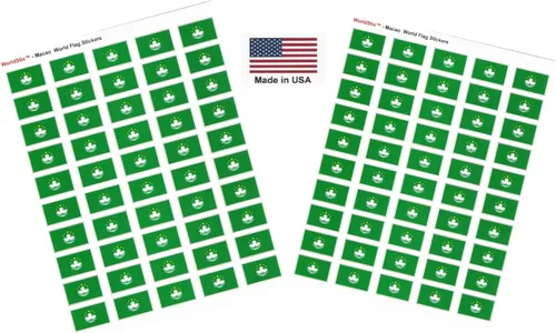 Miniatura 318 de 100 calcomanías de la bandera de Alaska; 1.5" x 1" hechas en Estados Unidos, calcomanías autoadhesivas de la bandera del estado para álbumes