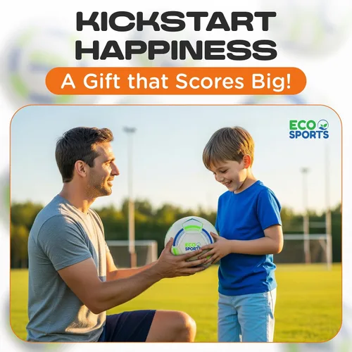 Miniatura 4 de Eco Sports Soccer Ball, Size 3, 4, & 5 PVC Free, Recycled TPU Material, Long Air Retention for Practice & Games BPA Free Non Toxic, Better Balls