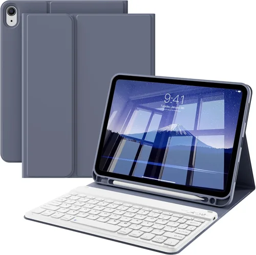 Funda para teclado kenke para iPad de 10.ª generación (10.9 pulgadas 2022) / iPad A16 de 11.ª generación (11 pulgadas 2025) con soporte para lápiz,