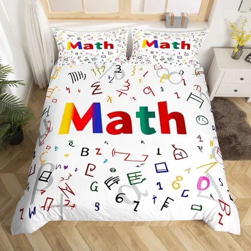 Miniatura 11 de Erosebridal Juego de ropa de cama con temática científica tamaño individual para niños y niñas, adolescentes, regalos de regreso a clases, funda