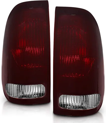 Miniatura 2 de AmeriLite Juego de lámparas de freno para Ford F-Series F150 F250 F350 SuperDuty color rojo humo estilo fábrica OE conjunto de luces traseras