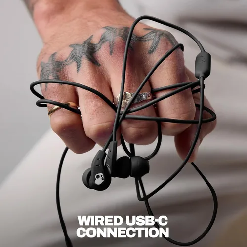 Miniatura 4 de Skullcandy Set Auriculares con Cable USB-C con Ajuste de Aislamiento de Ruido, Micrófono en Línea para Control de Llamadas y Pistas para iPhone