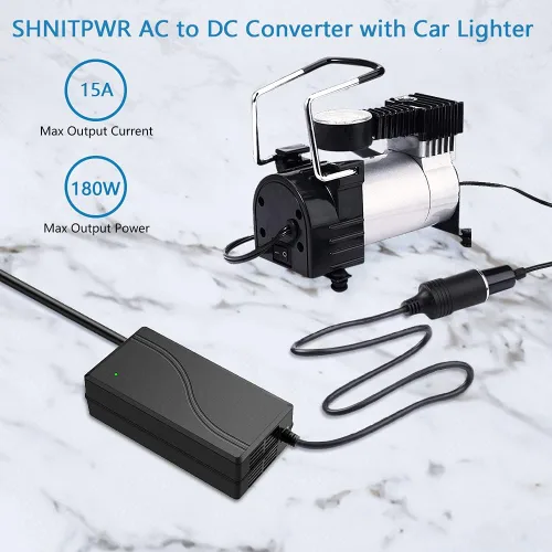 Miniatura 6 de SHNITPWR Adaptador de convertidor de CA a CC 110 V a 12 V Convertidor 180 W 15 A encendedor de cigarrillos de coche enchufe 100 ~ 240 V CA a CC 12