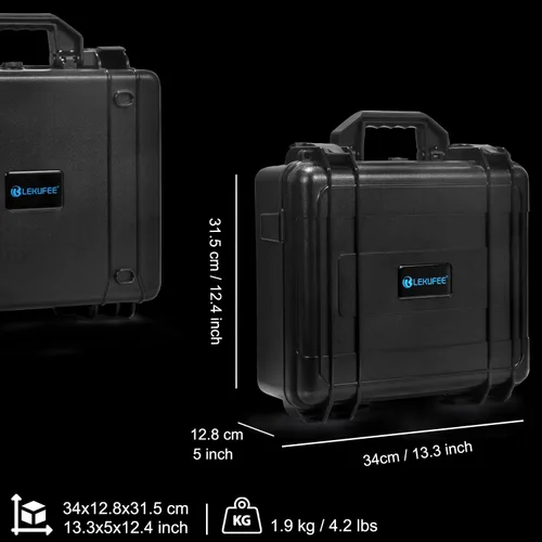 Miniatura 4 de Lekufee Funda rígida impermeable compatible con DJI Air 2S/2, Fly More Combo, DJI RC 2, RC N3/N2/N1 y accesorios (solo funda)