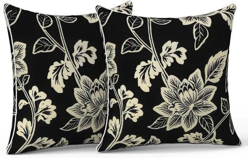 Miniatura 90 de LVTXIII Juego de 2 almohadas lumbares para patio, 12 x 20 pulgadas, resistentes a la decoloración, para exteriores con interiores, cojines lumbares