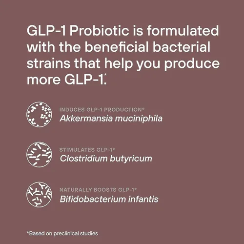 Miniatura 5 de GLP-1 Probiotic 30 cápsulas – Probiótico multicepa AFU 500M + prebiótico, apoya naturalmente la producción de GLP-1 y el apetito de frenado