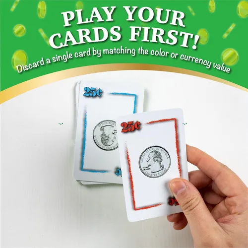 Miniatura 3 de Juego de cartas de cambio exacto - Juego educativo de conteo de dinero para niños
