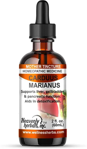 Heavenly Herbals, Inc. Carduus Marianus Q - Tintura homeopática - Apoya la función hepática, vesícula biliar y páncreas. Ayuda en la