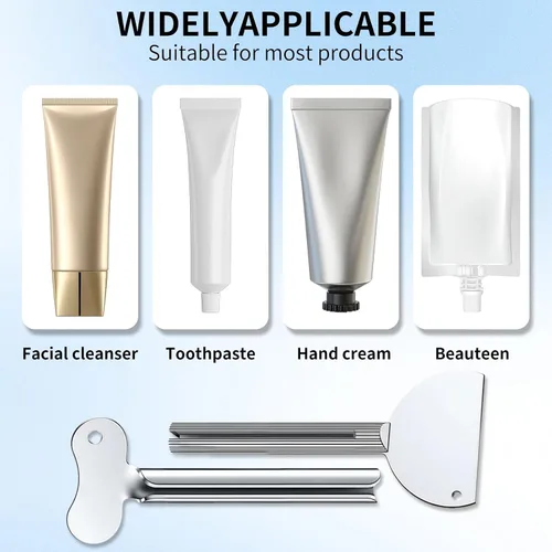 Miniatura 6 de Exprimidor de pasta de dientes, llave exprimidora de tubo de metal, escurridor manual de tubo de pasta de dientes para pintura, crema, cosmética