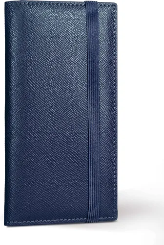Miniatura 48 de Yarnic Funda para chequera personal, soporte para chequera con soporte para bolígrafo y divisor de plástico transparente integrado para cheques Rosa