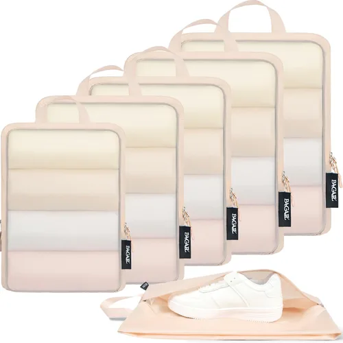 Miniatura 41 de BAGAIL 4 Set/6 Set Ultraligero Compresión Embalaje Cubos Organizador de Embalaje para Accesorios de Viaje Equipaje Maleta Mochila