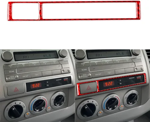 Miniatura 37 de 2 unids velocímetro coche marco ajuste medidor de aceite cubierta tacómetro calcomanía calcomanía odómetro compatible con Toyota Tacoma 2009 2010