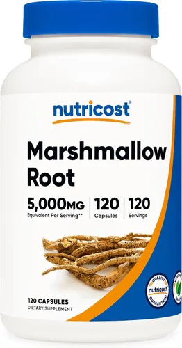 Nutricost Raíz de malvavisco 120 cápsulas para 120 porciones por botella, sin gluten y sin OMG