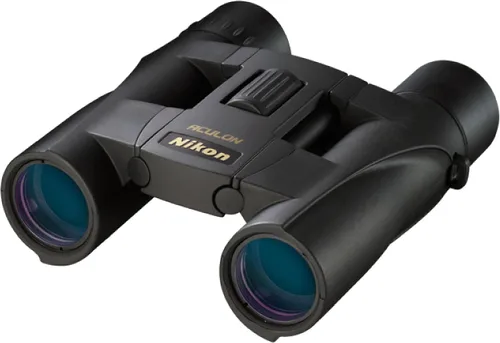 Miniatura 8 de Nikon ACULON A30 10x25 Compact Binoculars - Lightweight Dual-Hinge Design, Multilayer-Coated Lenses, Smooth Central Focus, Ergonomic Grip for