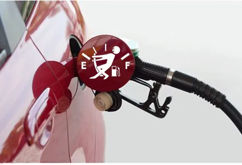 Miniatura 3 de 2 piezas de calcomanías blancas divertidas para tanque de combustible con tapa reflectante, calcomanías hilarantes para la mayoría de vehículos