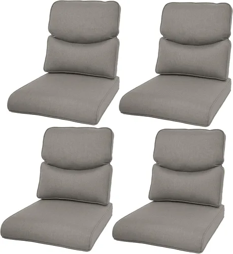 Miniatura 11 de Rilyson Cojines de patio para muebles de exterior, 22 x 24 pulgadas, respaldo alto y asiento profundo, cojín de exterior para sillas de patio, sofá