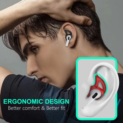 Miniatura 4 de [5 pares] Ganchos de silicona para los oídos AirPods Pro 2, gancho para la oreja antideslizante AirPods Pro 2 accesorios compatibles con AirPods Pro