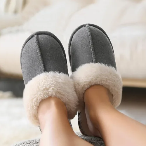 Miniatura 2 de Litfun Pantuflas mullidas de espuma viscoelástica para mujer, zapatos de invierno para interiores y exteriores