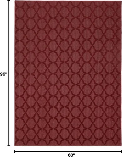 Miniatura 296 de Garland Rug Sparta - Alfombra antideslizante de polipropileno de 2 pies x 12 pies, color negro, ideal para salas de estar y pasillos, elegante