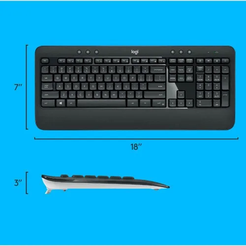 Miniatura 6 de Logitech MK540 Juego de teclado y mouse inalámbricos avanzados de 2,4 GHz, negro (920-008671)