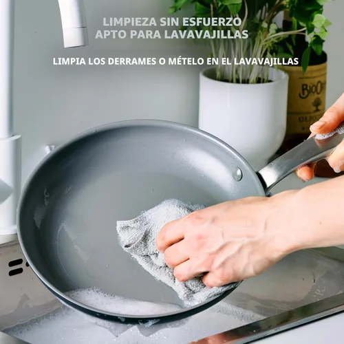 Miniatura 7 de GreenPan Chatham - Juego de 10 piezas de ollas y sartenes de cerámica anodizada y saludable, antiadherente, sartenes para freír, cacerolas, ollas