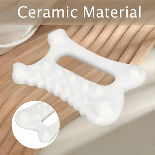 Miniatura 4 de Masaje Gua Sha, tabla de Gua Sha, cerámica reduce la grasa, estática, portátil, placa raspadora de cuerpo completo para mujeres y adultos