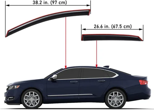Miniatura 2 de Lightronic Visera de Ventana de Ventilación Automática con Clip en Canal Extra Duradera, Compatible con Chevrolet Impala 2014-2020