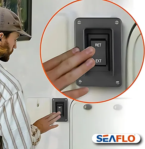 Miniatura 7 de SEAFLO Interruptor de balancín de potencia con interruptor de gato estabilizador, máximo 30 amperios, 12 V/24 V, extensión retráctil, arnés