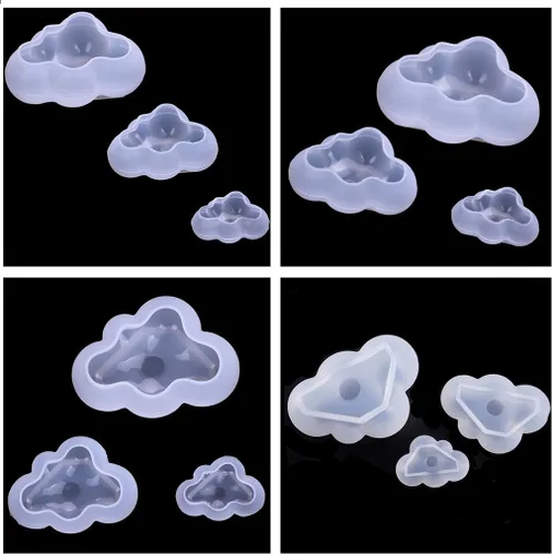 Miniatura 5 de 3 moldes de resina de nube, moldes de silicona de nube 3D para resina epoxi, fabricación de jabón de velas, decoración del hogar