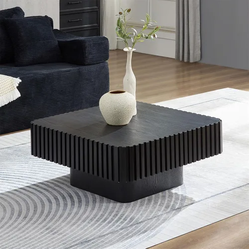 Miniatura 21 de LKTART Mesa de Centro con Tapa Elevable para Sala de Estar, Mesa de Centro Acanalada de Acento con Almacenamiento, Mesa de Té Central Rectangular