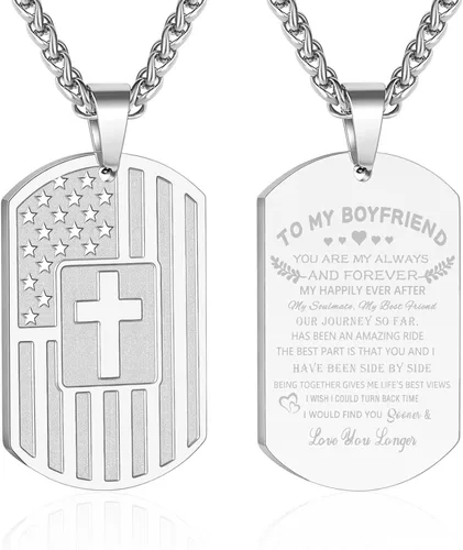 Miniatura 28 de Zocomi Rellenos de Media Navideña Regalo de Navidad - Para Mi Hijo Papá Hermano Marido Nieto Abuelo Novio Hombre Etiqueta de Perro Cruz Collar