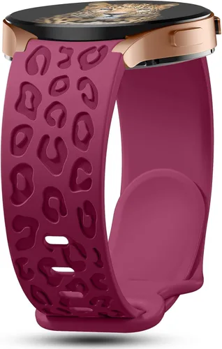 Miniatura 15 de Bandas grabadas sin huecos con diseño de leopardo compatibles con Samsung Galaxy Watch 6/5/4 Band 40mm 44mm, Watch 6 47mm 43mm, 5 Pro 45mm, Watch 4