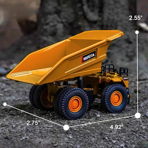 Miniatura 8 de Gemini&Genius Camión volquete de juguete para niños, juguete de vehículo de construcción de aleación a escala 1:60, descargable de sitios Camión