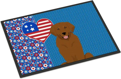 Miniatura 84 de Caroline's Treasures WDK5119JMAT Airedale Terrier USA - Tapete para interiores o exteriores, 24 x 36 pulgadas, tapete para puerta delantera