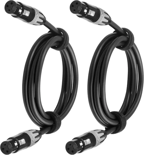 Miniatura 8 de SMALL-EYE Cables XLR macho a macho de 5 pies, paquete de 2 cables de conexión XLR equilibrados de 3 pines con OFC de 22 AWG para mezcladores
