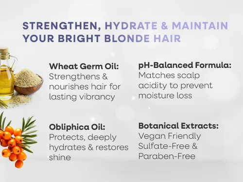 Miniatura 7 de Bio Botanic Oil Acondicionador mágico para cabello rubio y decolorado Hidratación profunda y protección del color Enriquecido con germen