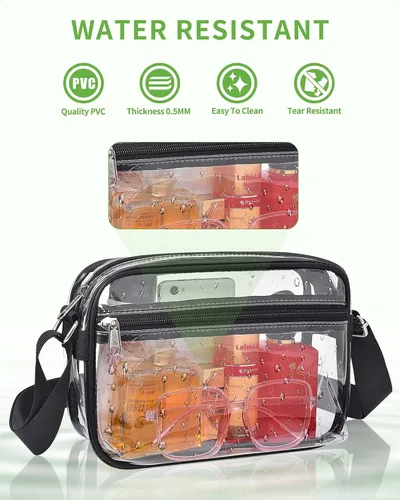 Miniatura 6 de MAY TREE Clear Bag for Stadium Events, Small Clear Purse Suitable for Concert Outfits, Sports, Work and Festivals