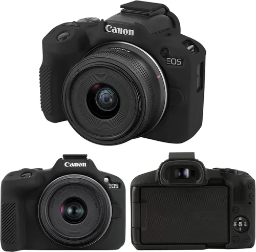 RAIALL Funda para cámara Canon EOS R50, funda protectora de silicona suave para cámara Canon EOS R50 EOSR50 Vlogging, ligera EOS R50 funda para