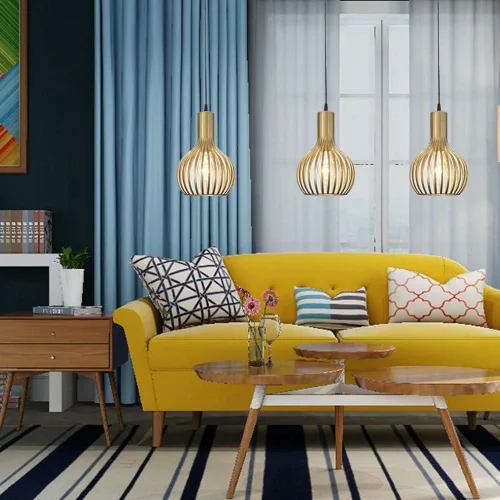 Miniatura 2 de Luces colgantes doradas para isla de cocina, lámparas colgantes modernas, paquete de 3, iluminación ajustable de latón para isla de cocina