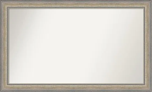 Miniatura 178 de Amanti Art Espejo de baño plateado para sobre fregadero, 28 x 47 pulgadas, espejo rectangular de plata imperial, marco de madera tradicional de gran