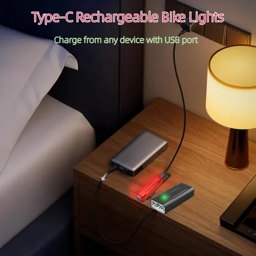 Miniatura 5 de Luces de bicicleta superbrillantes de 3000 lúmenes, 5200 mAh de tiempo de funcionamiento durante más de 10 horas, luces de bicicleta recargables