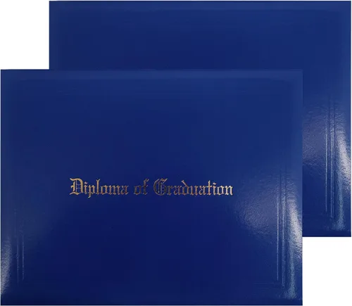 Miniatura 34 de GraduationMall Cubierta impresa para diploma para certificado 8.5 x 11 pulgadas, real, paquete de 1