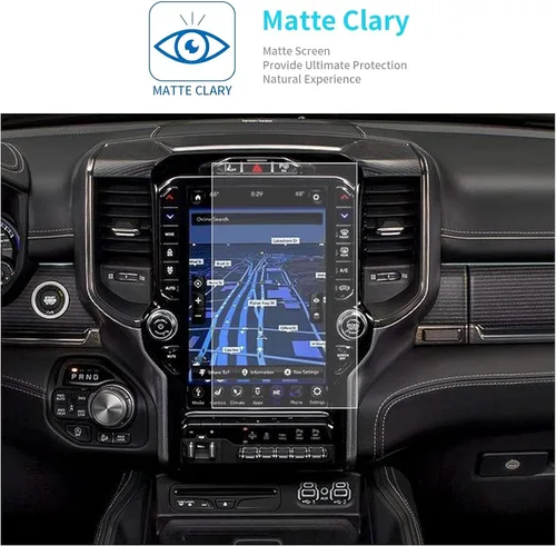Miniatura 3 de Protector de pantalla mate compatible con Dodge Ram de 12 pulgadas 2019-2025 1500 2500 3500 antirreflejos, protección de navegación de huellas