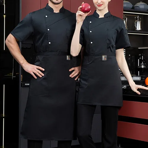 Miniatura 3 de Chef Uniform for Women Men Chef Jacket Short Sleeve Lightweight Chef Coat Comfortable for Kitchen Cooking