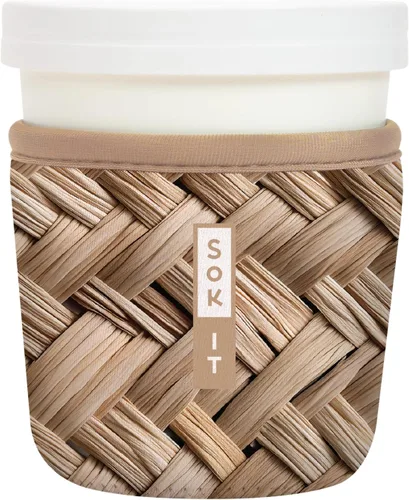 Miniatura 89 de Sok It IceCreamSok - Funda de neopreno aislada (flores abstractas, pintas de helado cónicas)