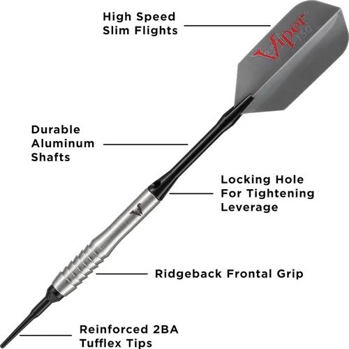 Miniatura 3 de Viper V-Factor - Juego de dardos de punta suave 90% tungsteno con estuche
